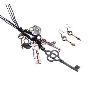 Key Necklace & Earring set